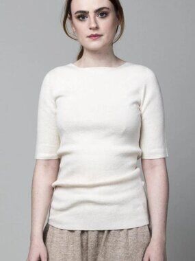 Lauren Manoogian Rib Tee in Raw White Size Medium NWT